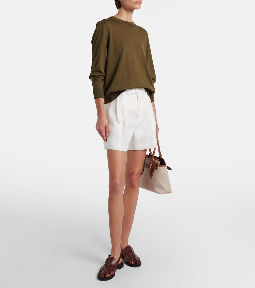 Shorts Denise de lino con cinturón - Ralph Lauren Collection - Modalova