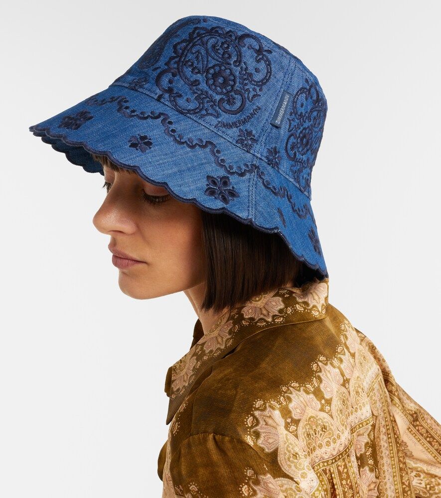 Zimmermann Bestickter Hut aus Denim - Zimmermann - Modalova