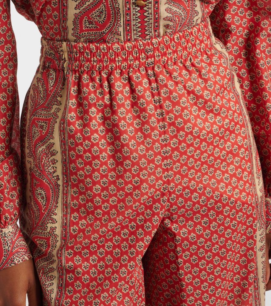 Pantalones anchos de algodón estampados - Valentino - Modalova