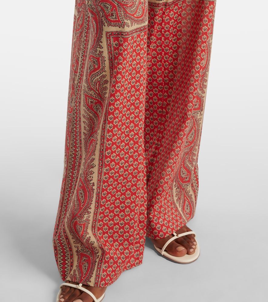 Pantalones anchos de algodón estampados - Valentino - Modalova