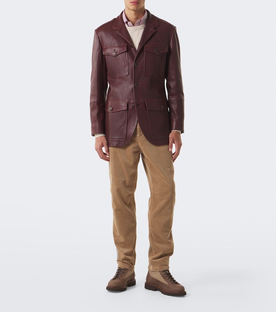 Pantalones rectos de pana de algodón - Brunello Cucinelli - Modalova