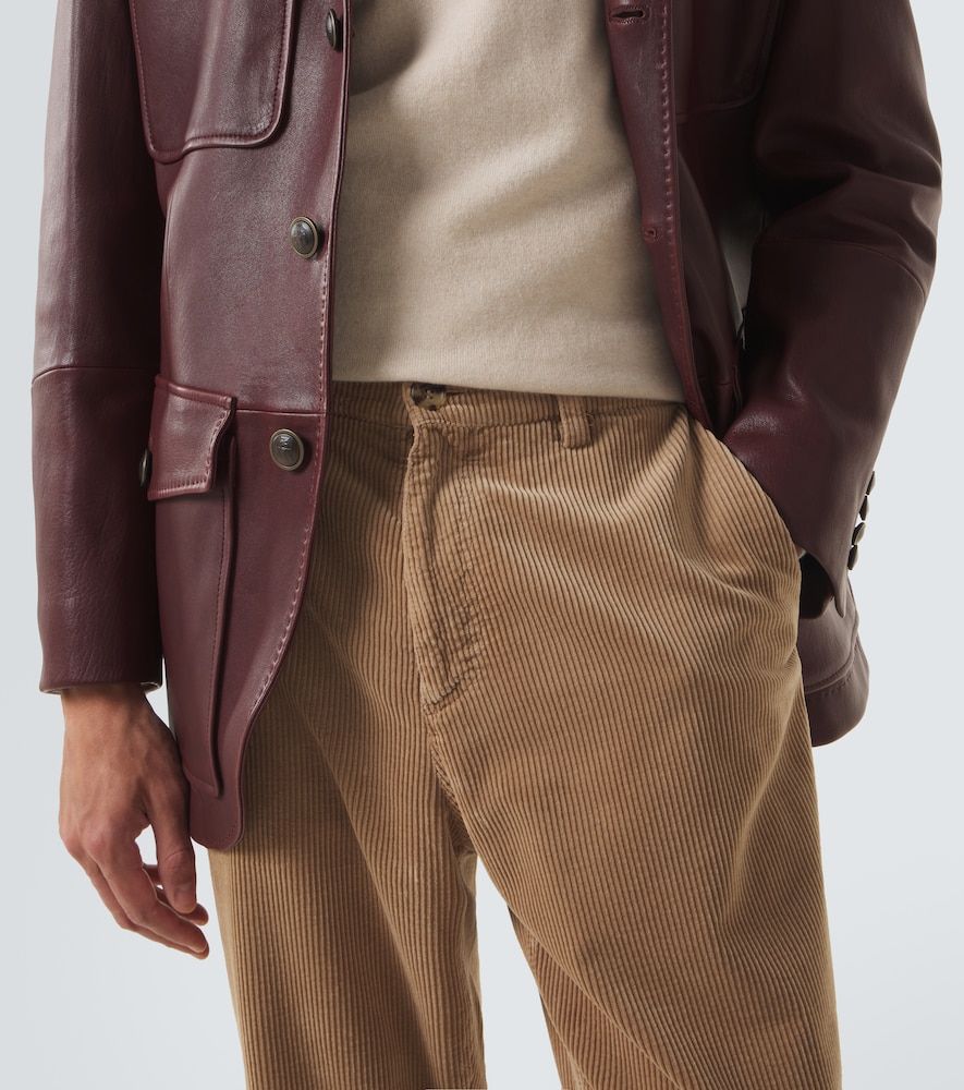 Pantalones rectos de pana de algodón - Brunello Cucinelli - Modalova