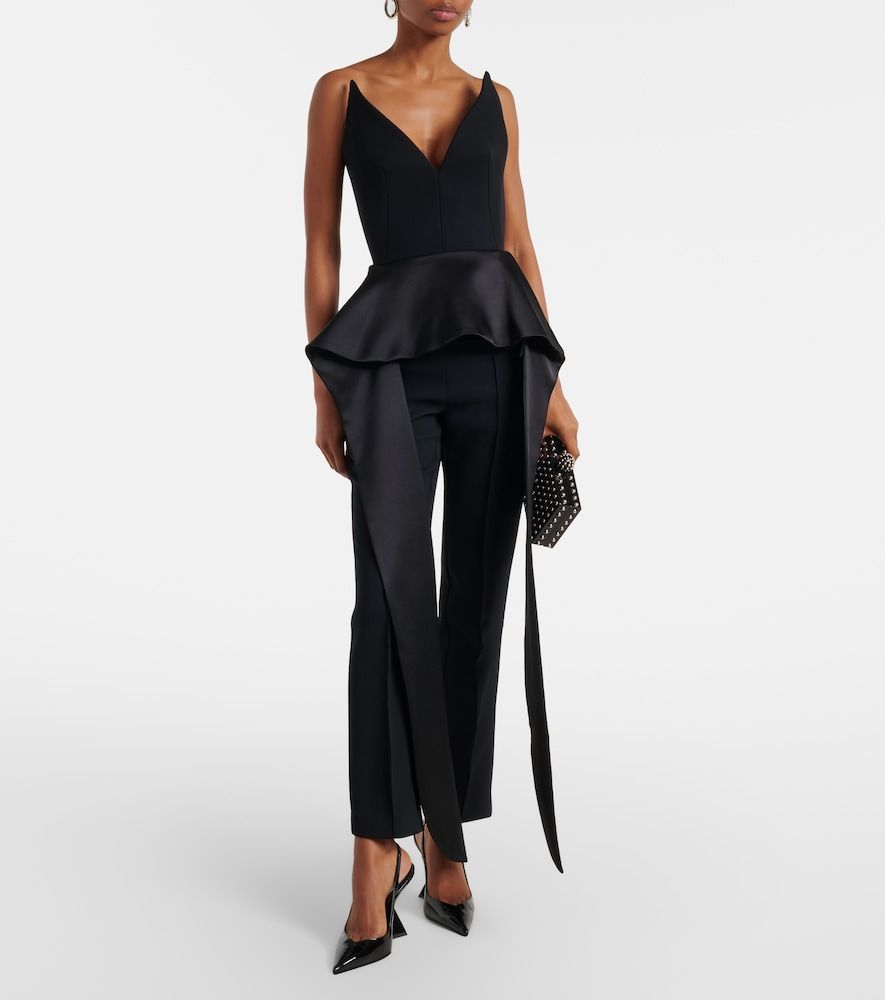 Maticevski Frame peplum satin top - Maticevski - Modalova