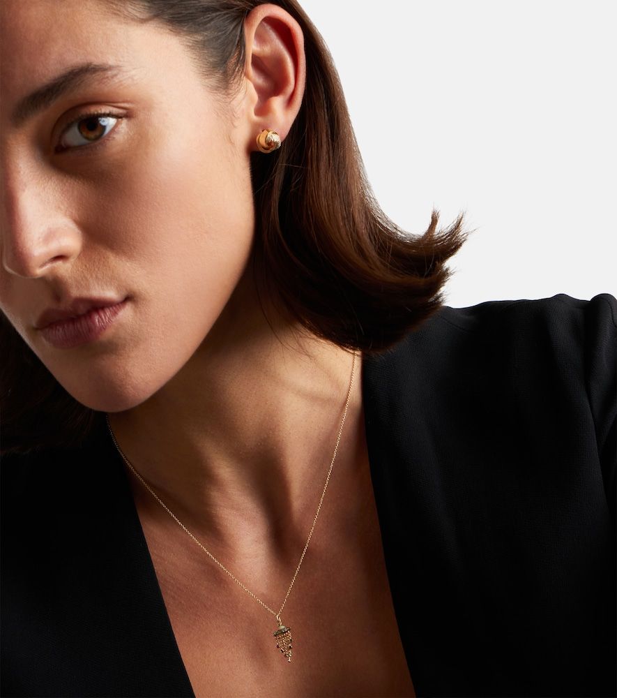 Collar con colgante UFO de oro de 14 ct con diamantes - Sydney Evan - Modalova