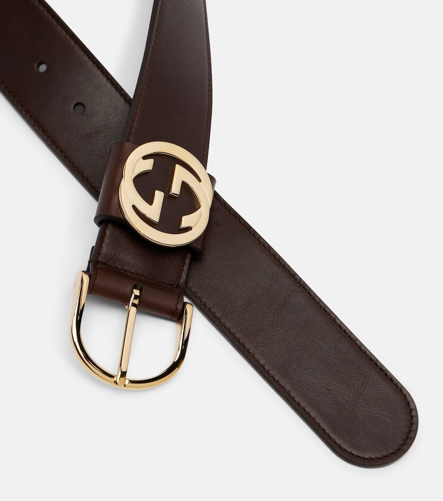 Cintura Interlocking G in pelle - Gucci - Modalova