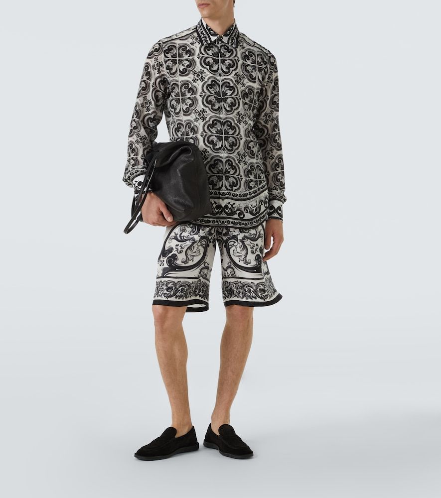 Camisa Martini Majolica de sarga de seda - Dolce&Gabbana - Modalova