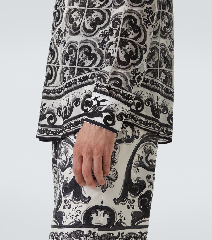Camisa Martini Majolica de sarga de seda - Dolce&Gabbana - Modalova
