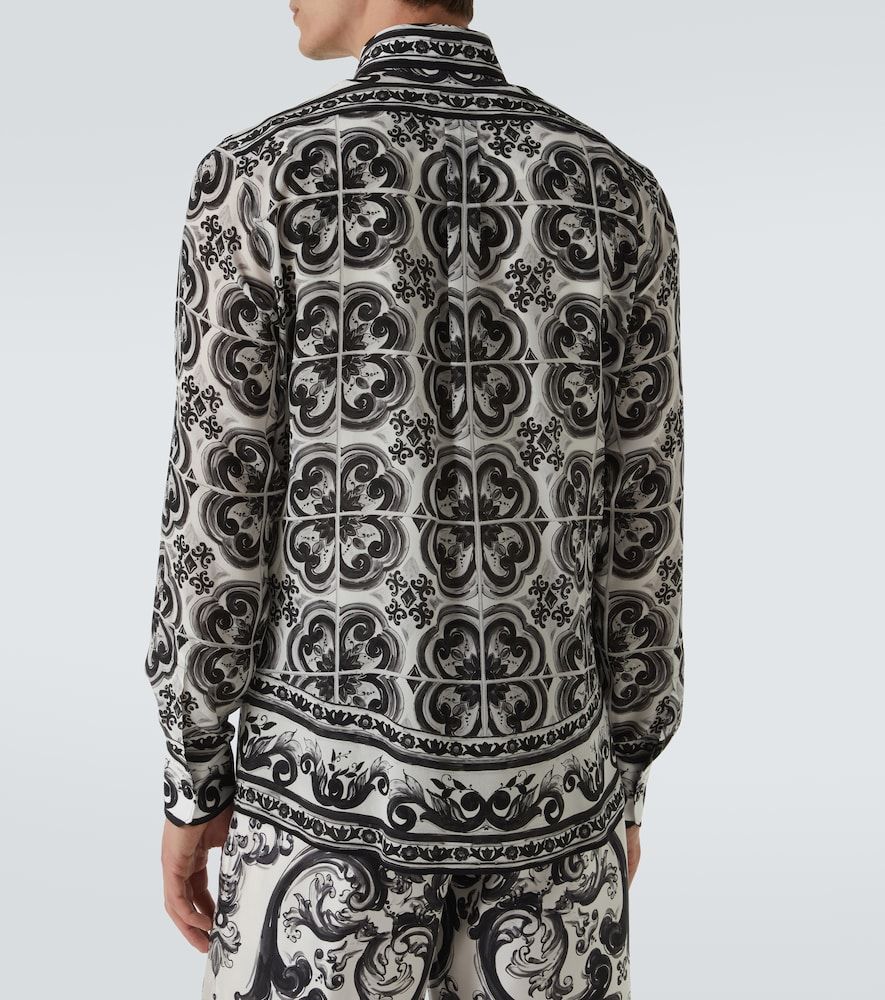 Camisa Martini Majolica de sarga de seda - Dolce&Gabbana - Modalova