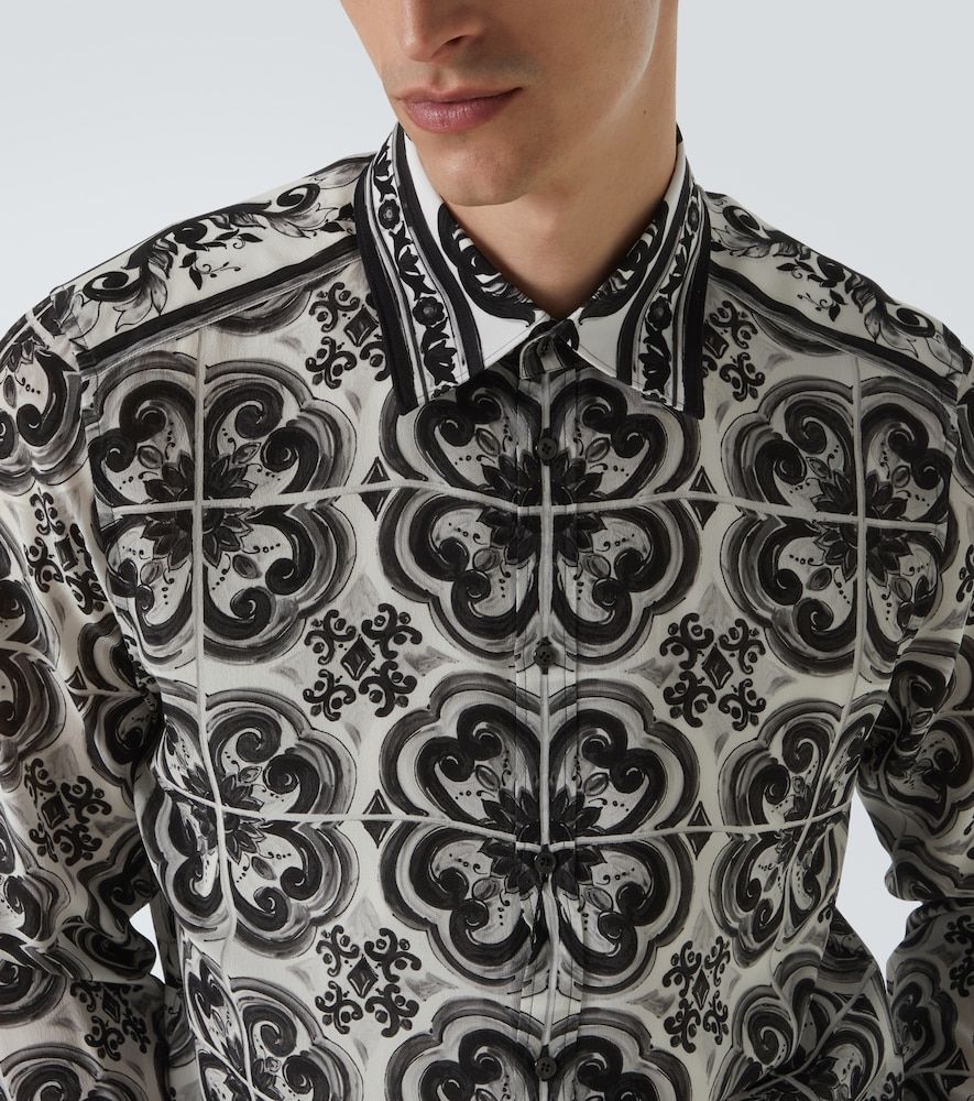 Camisa Martini Majolica de sarga de seda - Dolce&Gabbana - Modalova