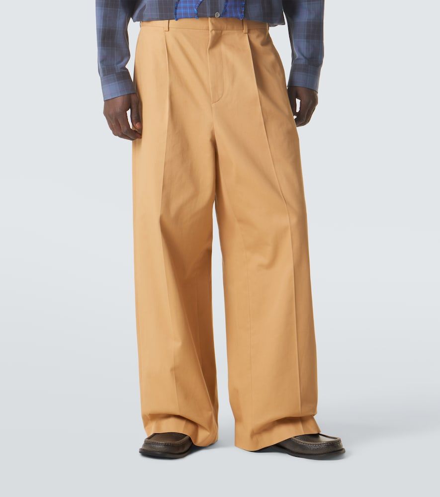 Pantalones anchos de gabardina de algodón - Loewe - Modalova