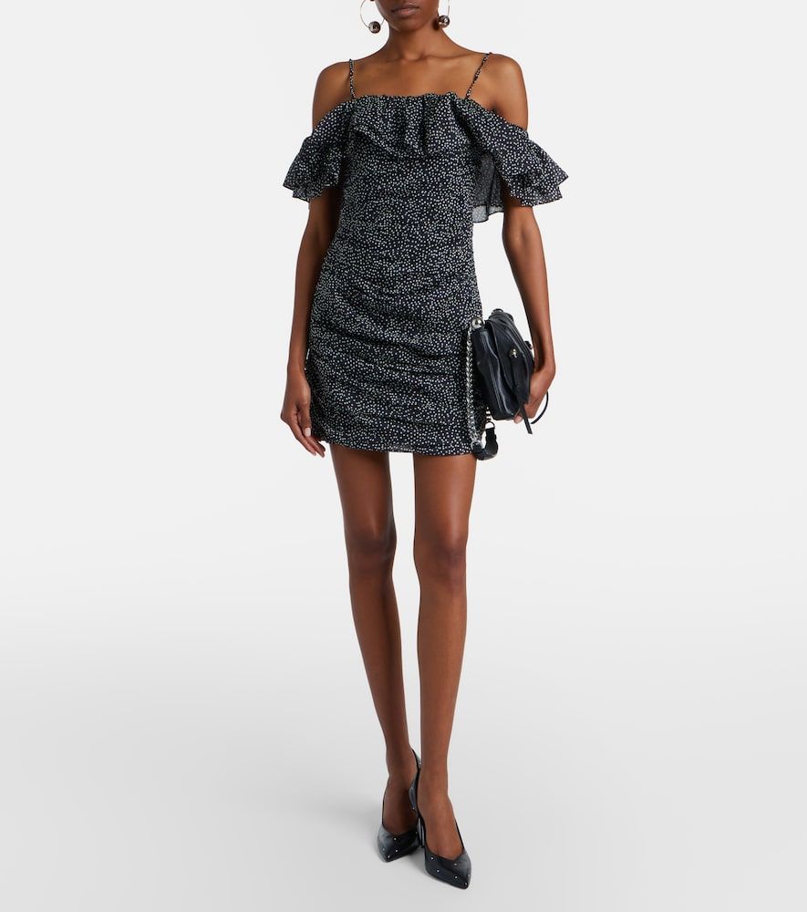 Vestido corto Davilia de algodón drapeado con lunares - Marant Etoile - Modalova