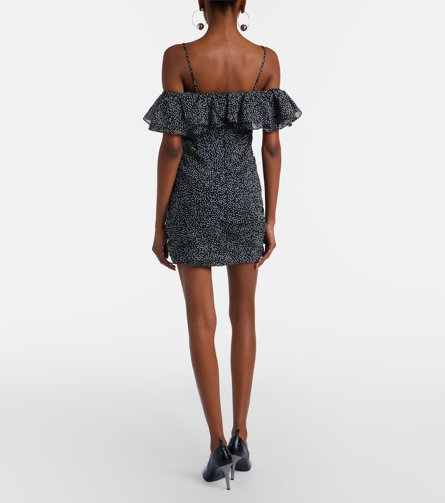 Vestido corto Davilia de algodón drapeado con lunares - Marant Etoile - Modalova