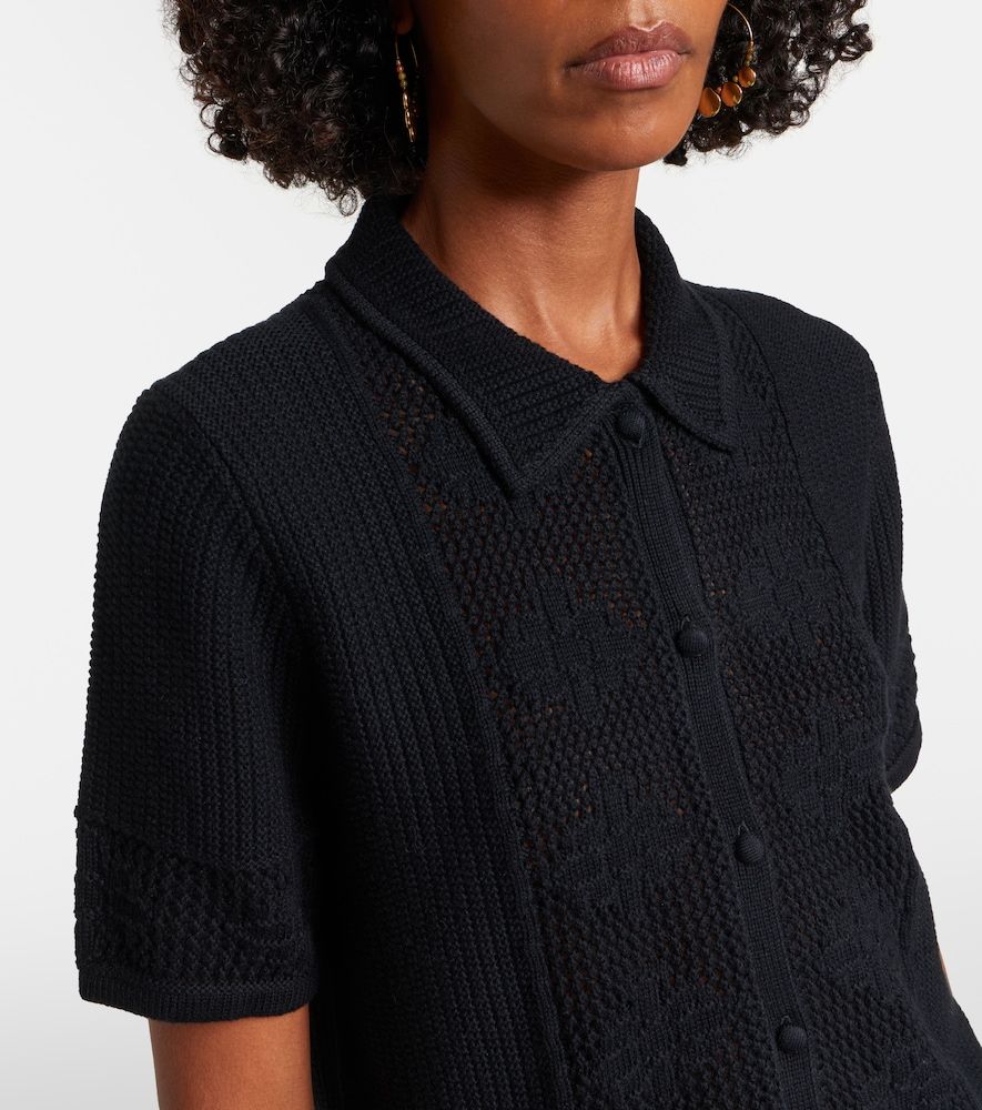 Top Rosemond in cotone e cashmere traforato - Velvet - Modalova