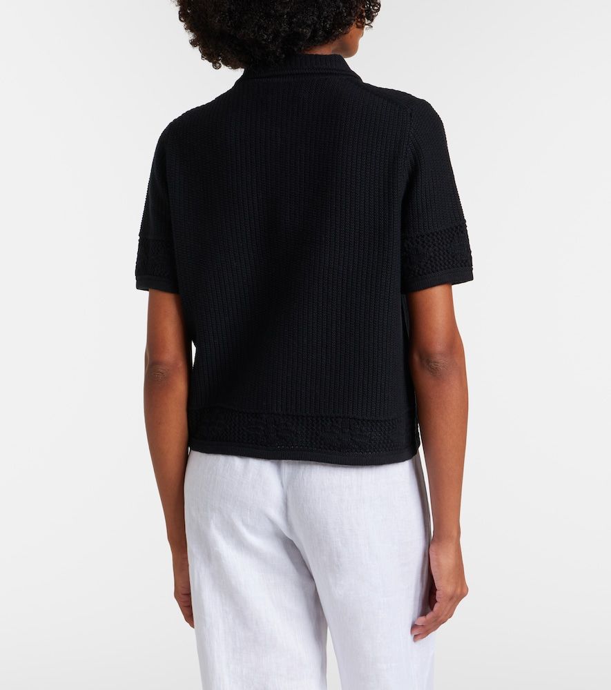 Top Rosemond in cotone e cashmere traforato - Velvet - Modalova