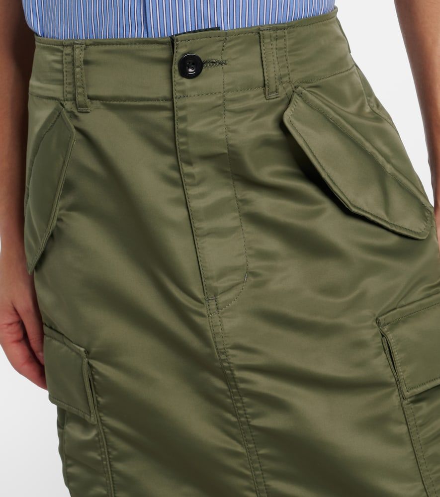 Falda midi cargo de lona plisada - Sacai - Modalova