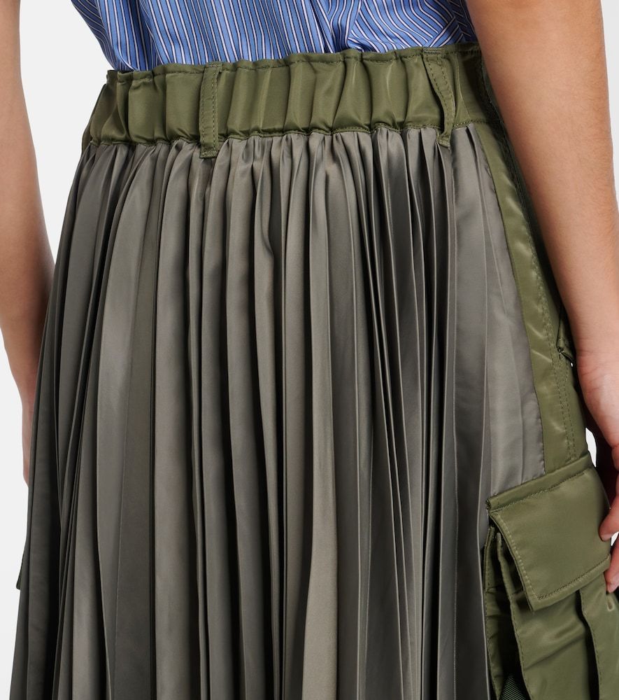 Falda midi cargo de lona plisada - Sacai - Modalova