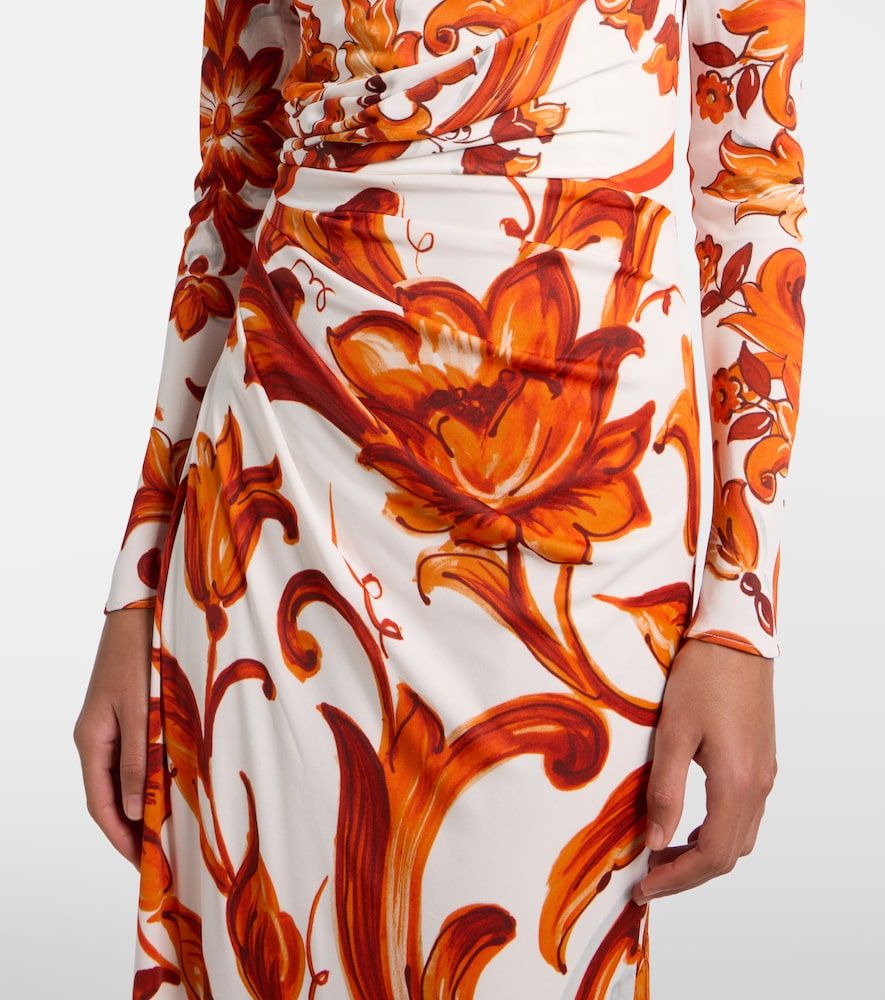 Vestido largo Majolica de organza - Dolce&Gabbana - Modalova