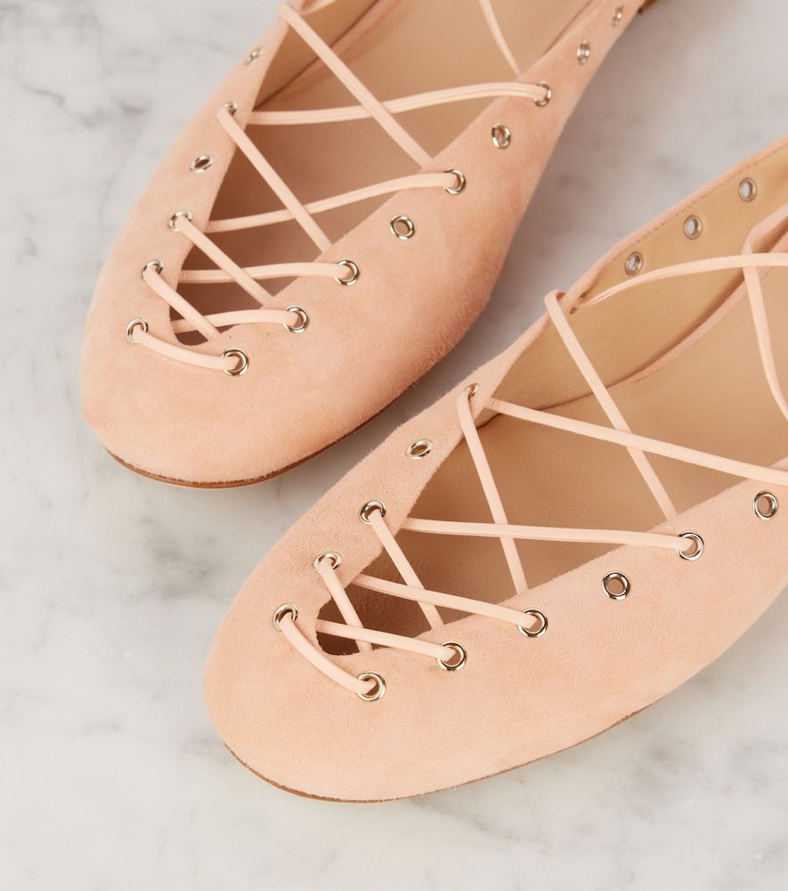 Chloe Ghillies suede flats - Chloe - Modalova
