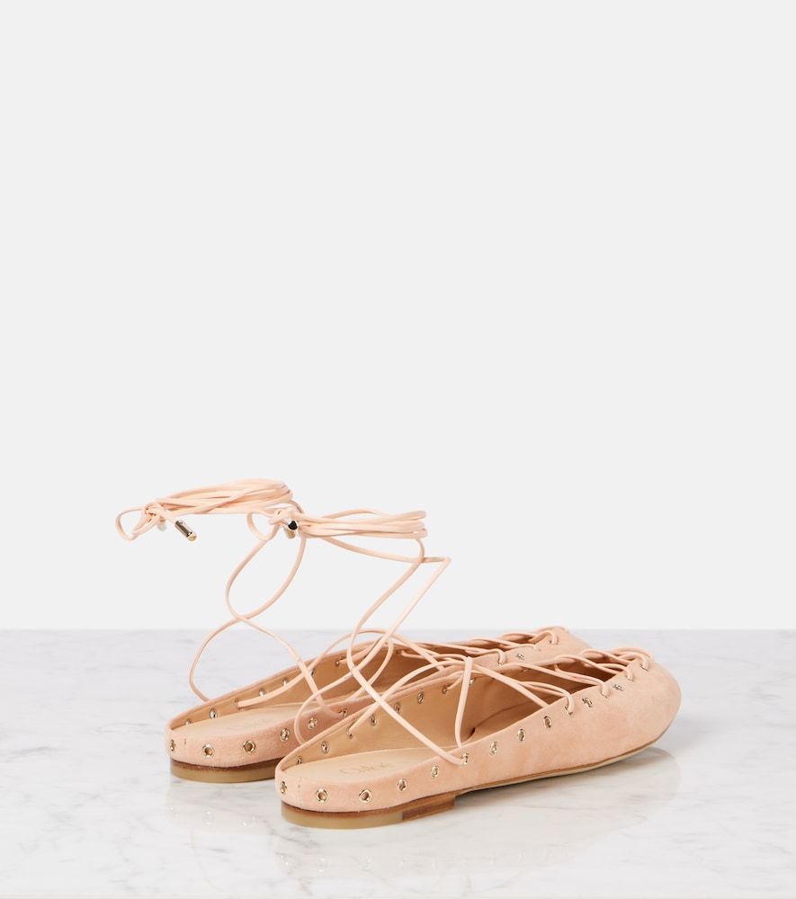Chloe Ghillies suede flats - Chloe - Modalova