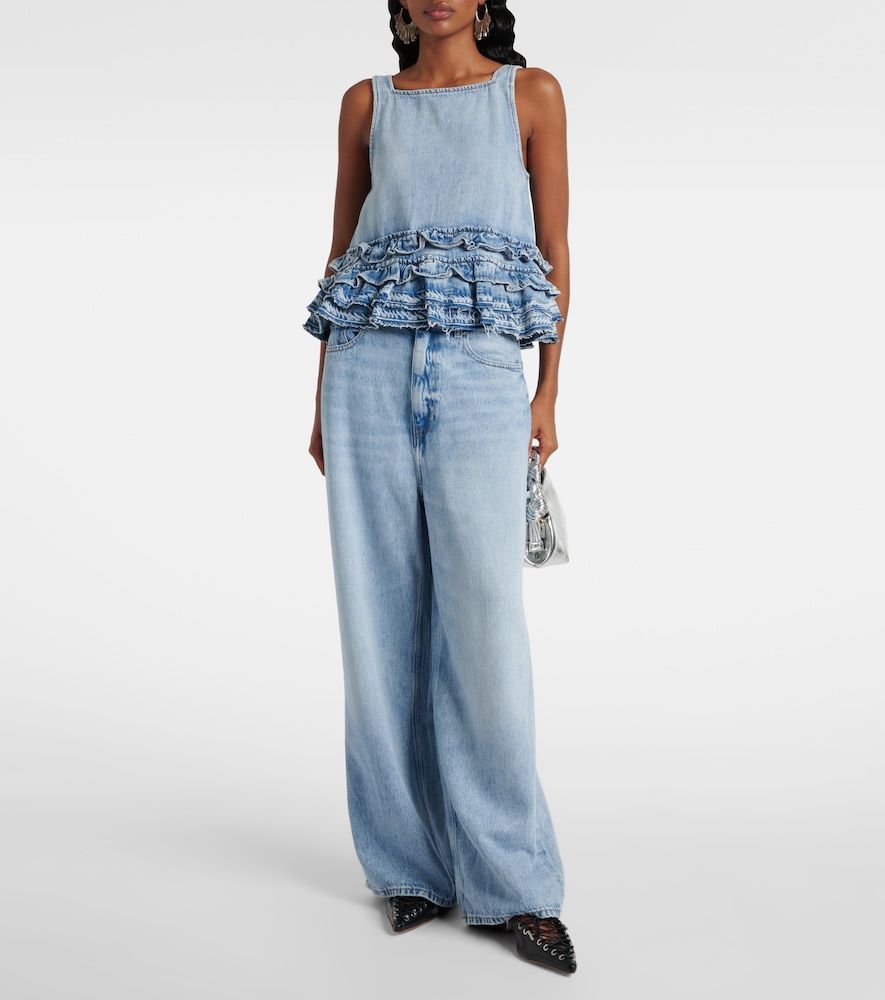 Ganni Mid-Rise Wide-Leg Jeans - Ganni - Modalova