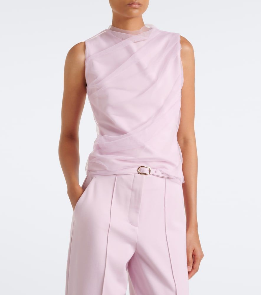 Top de jersey y tul drapeado - Dorothee Schumacher - Modalova