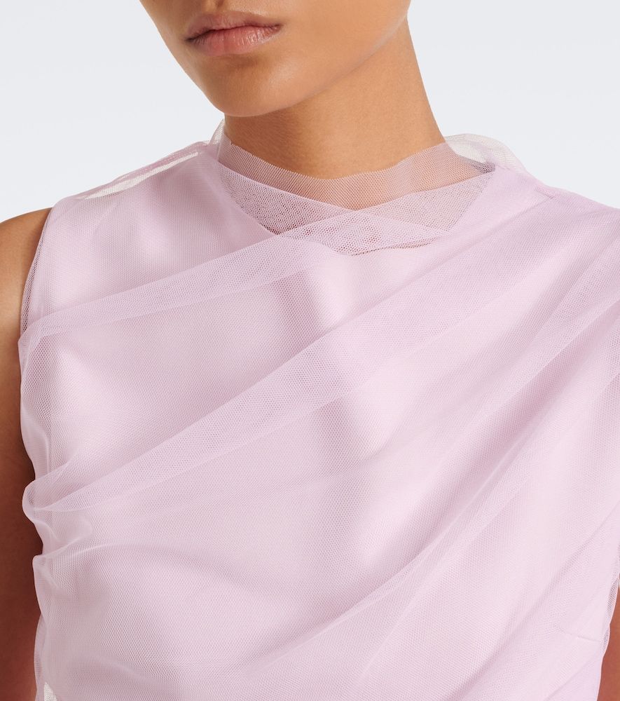 Top de jersey y tul drapeado - Dorothee Schumacher - Modalova