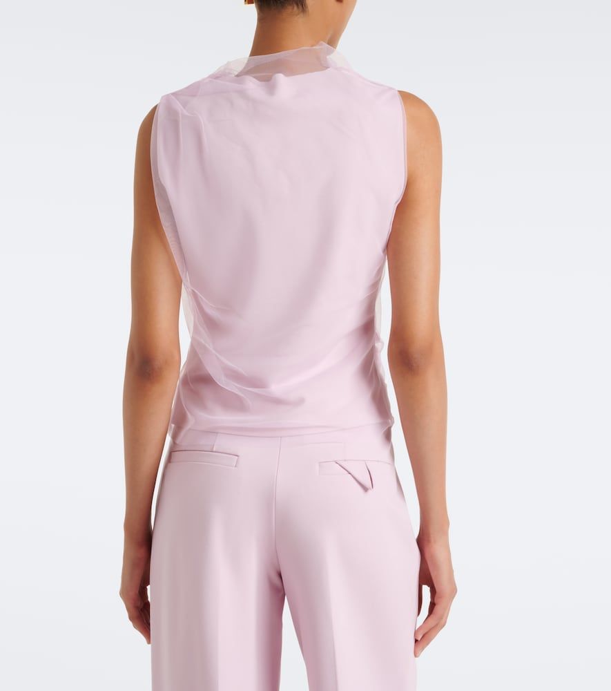 Top de jersey y tul drapeado - Dorothee Schumacher - Modalova
