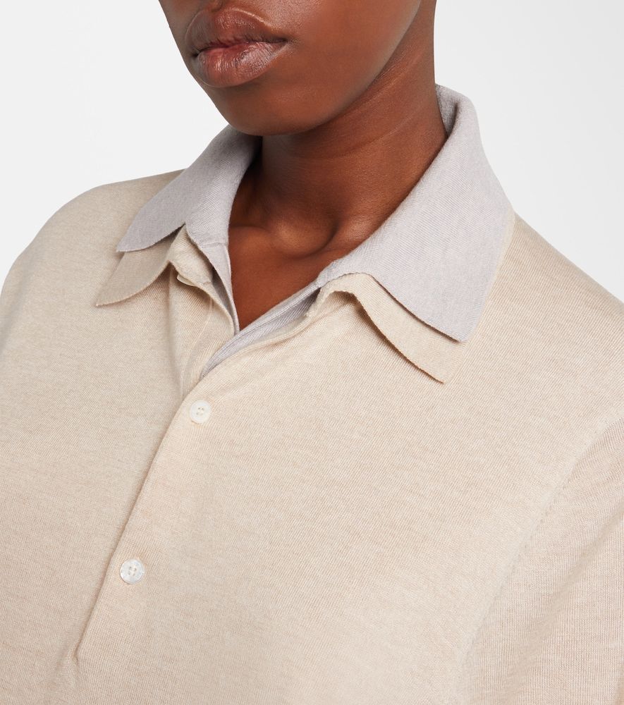 Silk, wool, and cashmere polo sweater - Acne Studios - Modalova