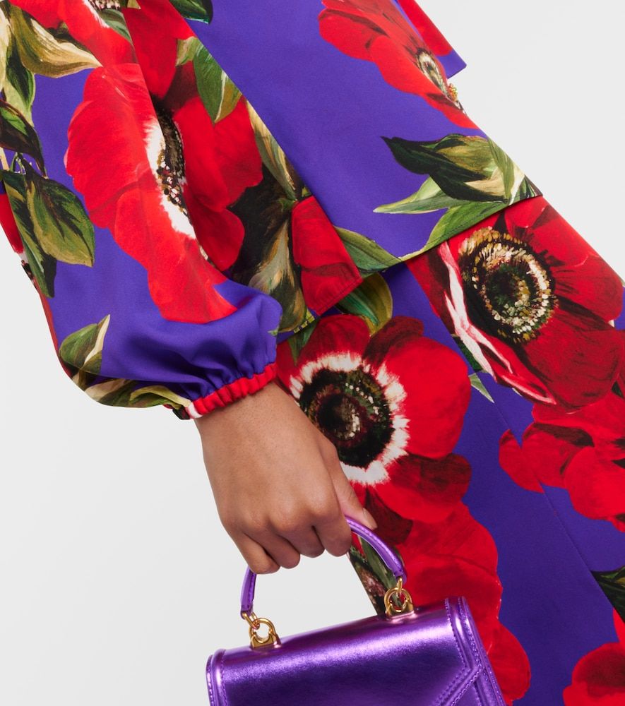 Tie-neck floral silk-blend blouse - Dolce&Gabbana - Modalova