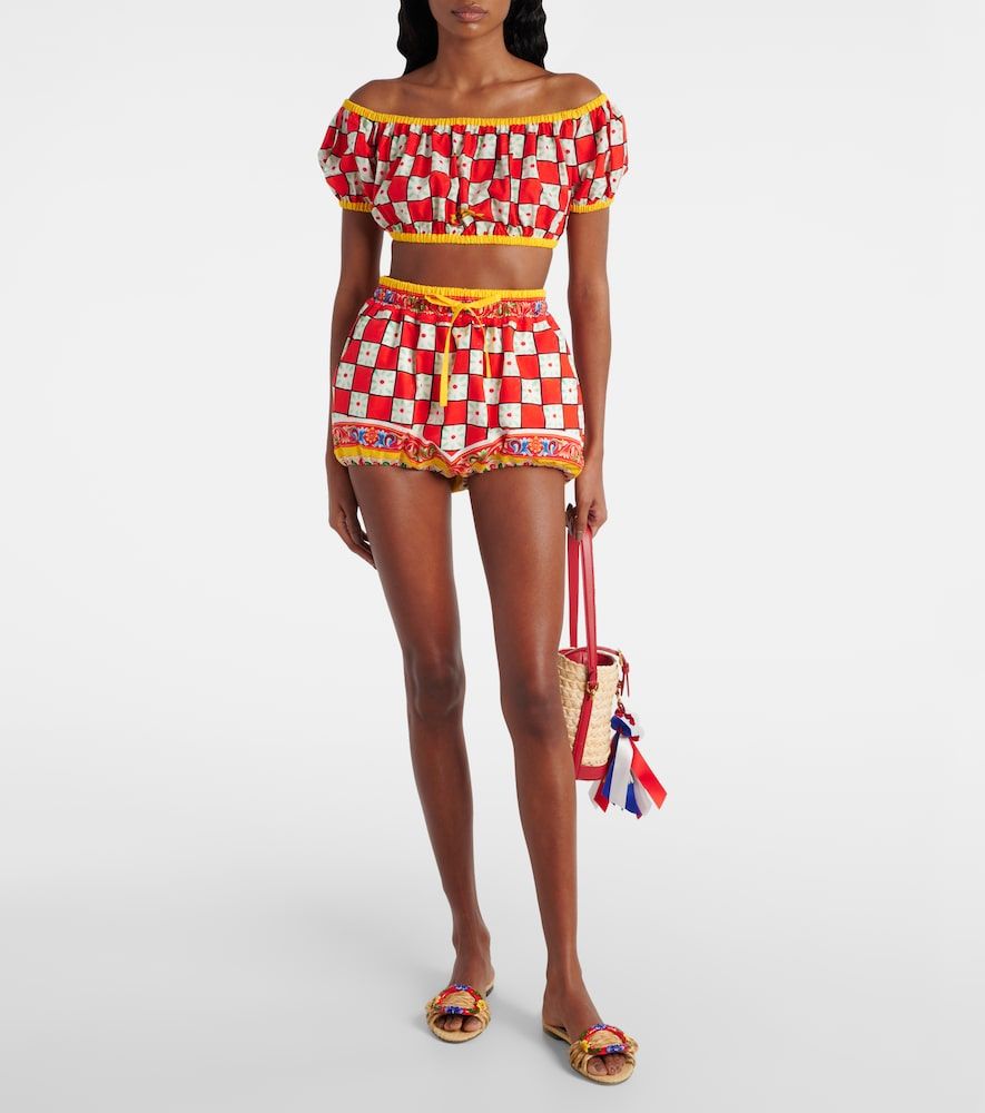 Shorts de algodón estampados - Dolce&Gabbana - Modalova