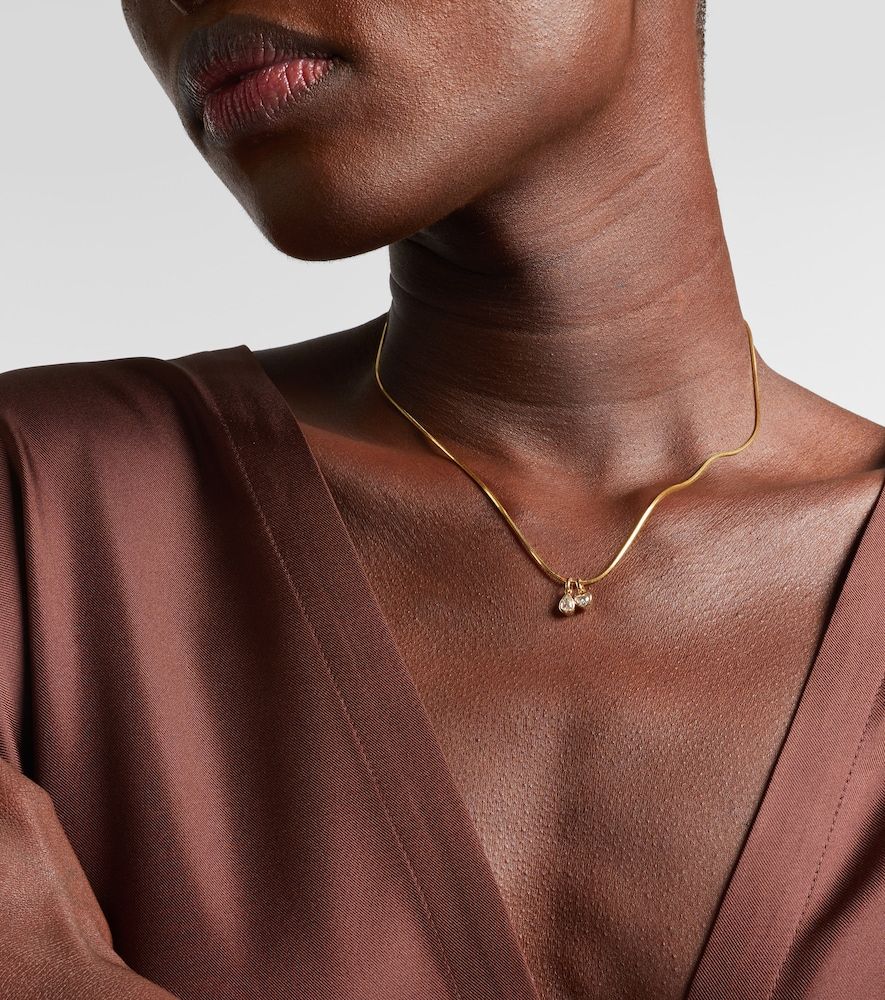 Collar con colgante de oro de 14 ct con diamantes - Roxanne First - Modalova
