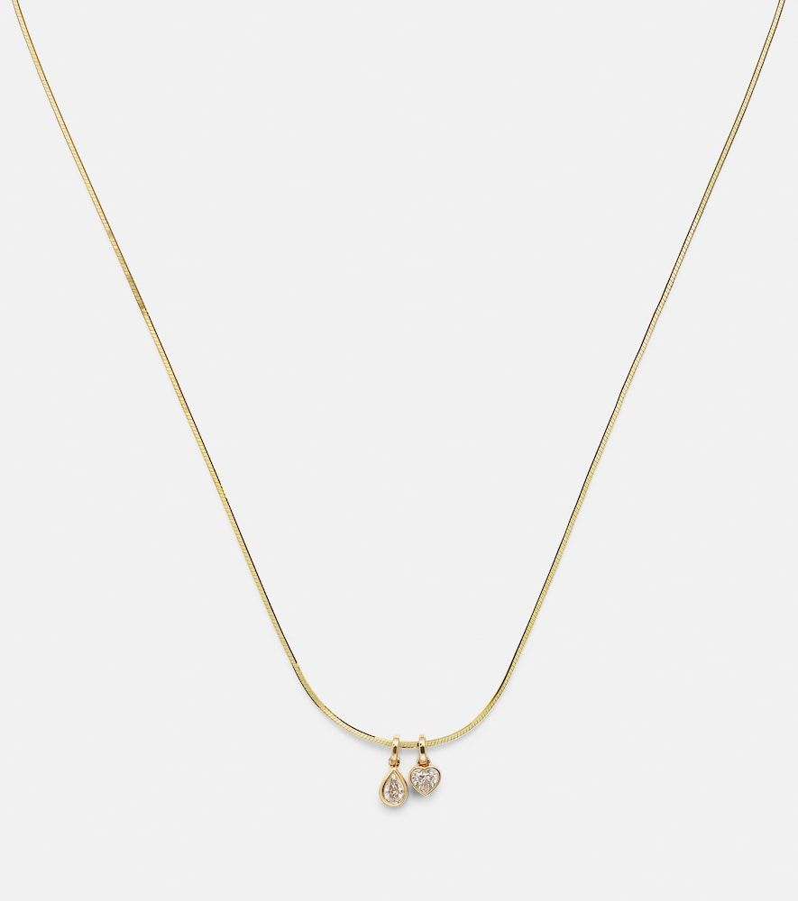 Collar con colgante de oro de 14 ct con diamantes - Roxanne First - Modalova