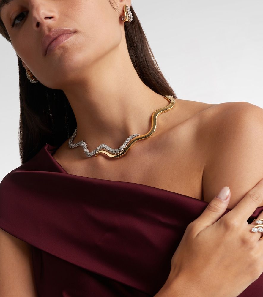 Collar Golden Strada de oro blanco y amarillo de 18 ct con diamantes - Yeprem - Modalova