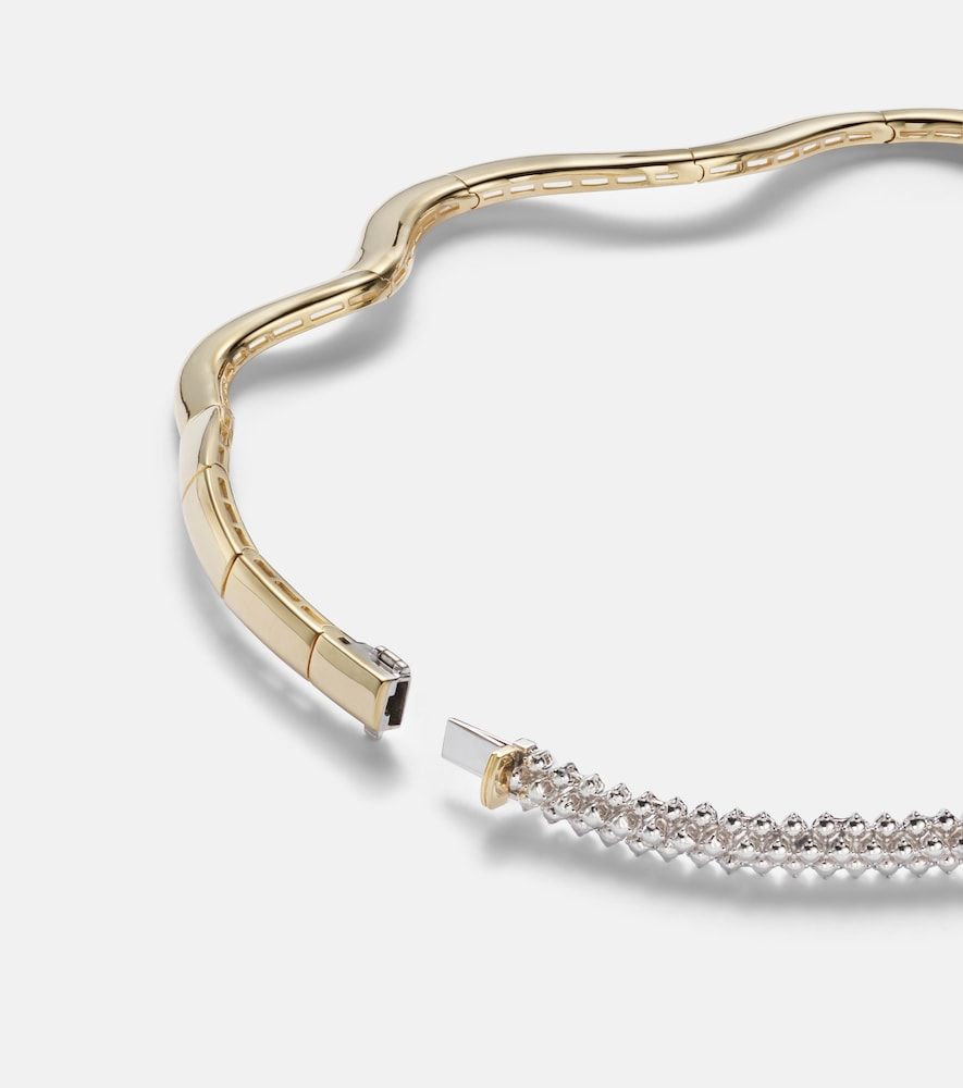Collar Golden Strada de oro blanco y amarillo de 18 ct con diamantes - Yeprem - Modalova