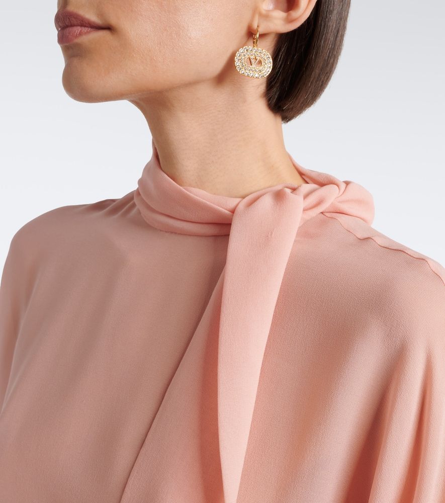 Tie-neck silk georgette blouse - Valentino - Modalova