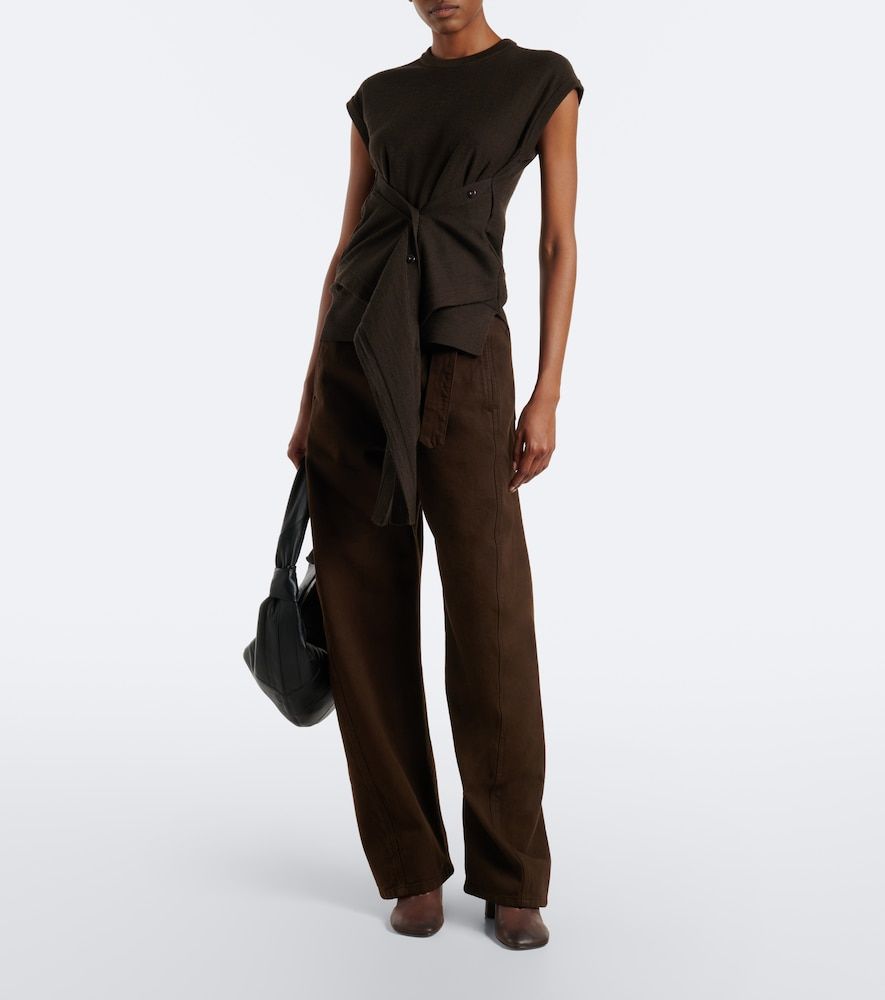 Twisted belted barrel-leg jeans - Lemaire - Modalova