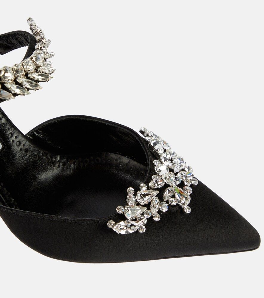 Mules Lurum 90 aus Satin mit Kristallen - Manolo Blahnik - Modalova