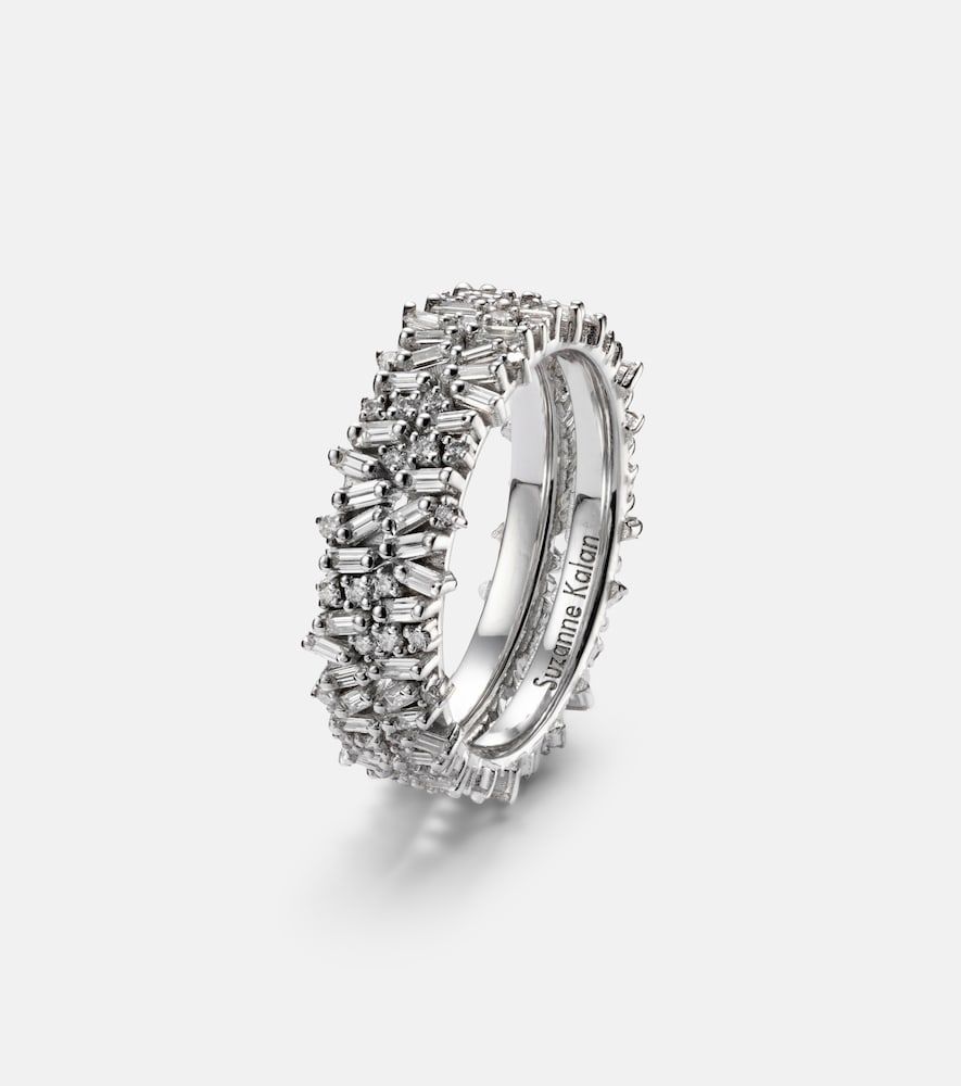 Icon Mini 18kt white gold tech ring jackets with diamonds - Suzanne Kalan - Modalova