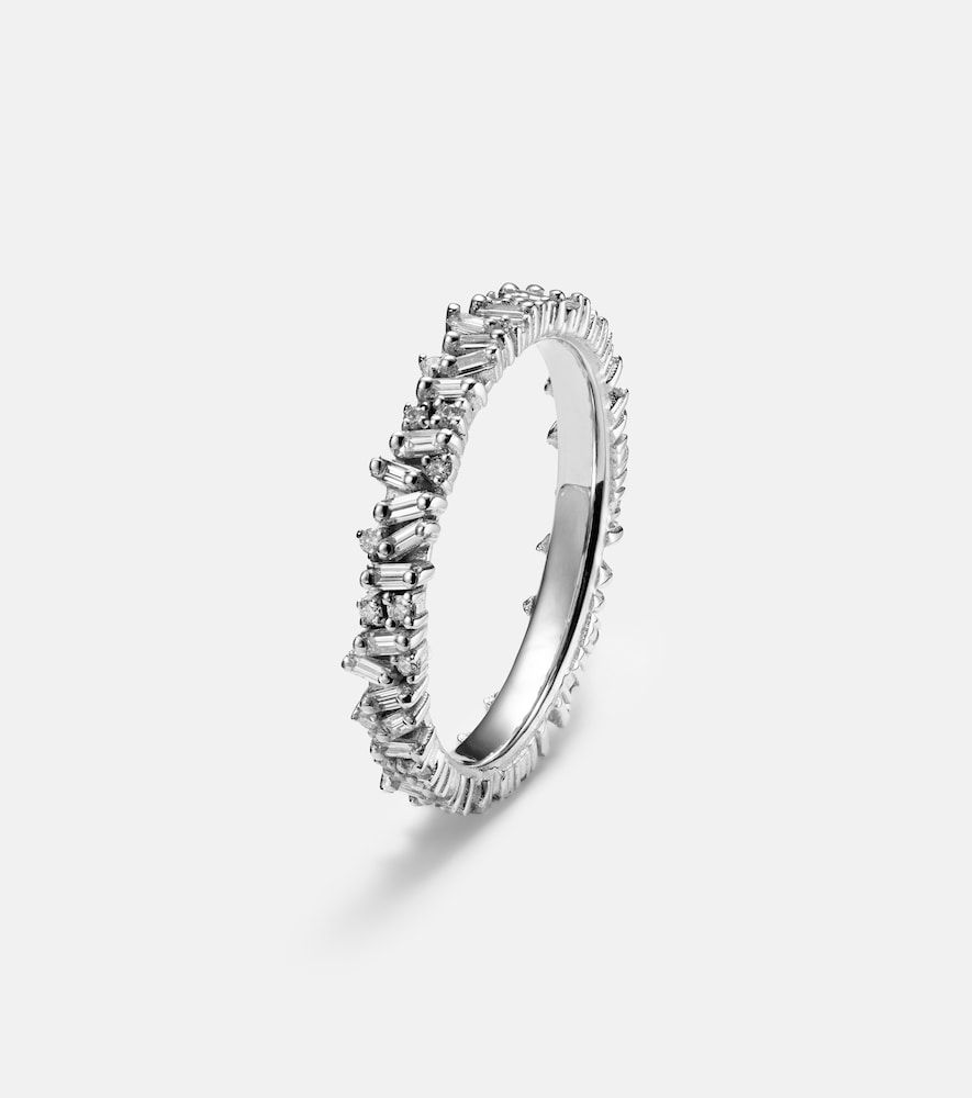 Icon Mini 18kt white gold tech ring jackets with diamonds - Suzanne Kalan - Modalova