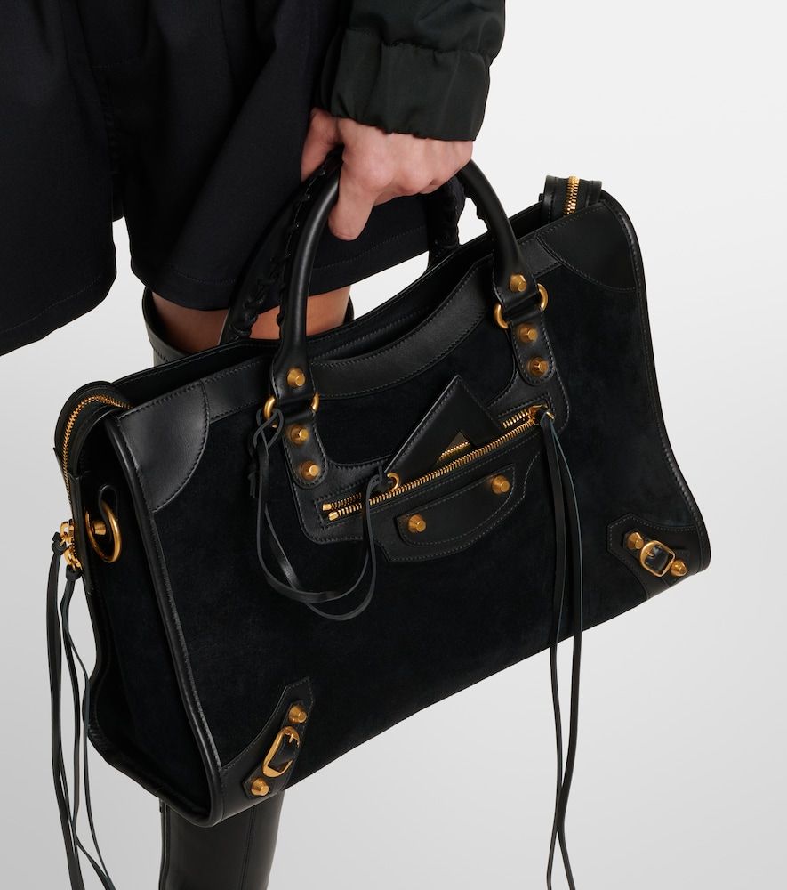Le City Medium suede top-handle bag - Balenciaga - Modalova