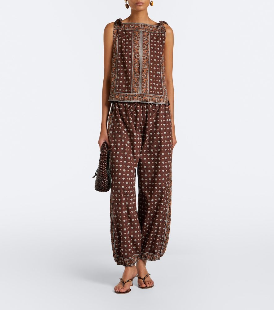 Dôen Pantalones tapered Yarrow de algodón estampados - Doen - Modalova