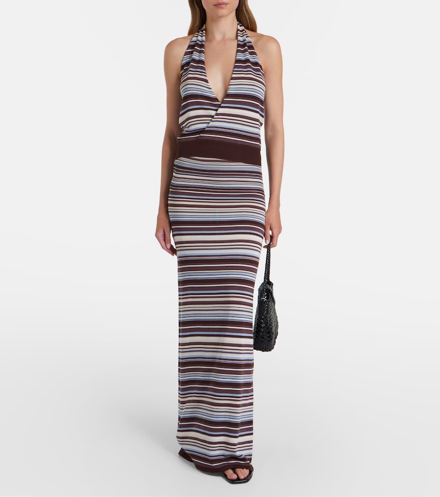 Aya Muse Knitted striped maxi skirt - Aya Muse - Modalova