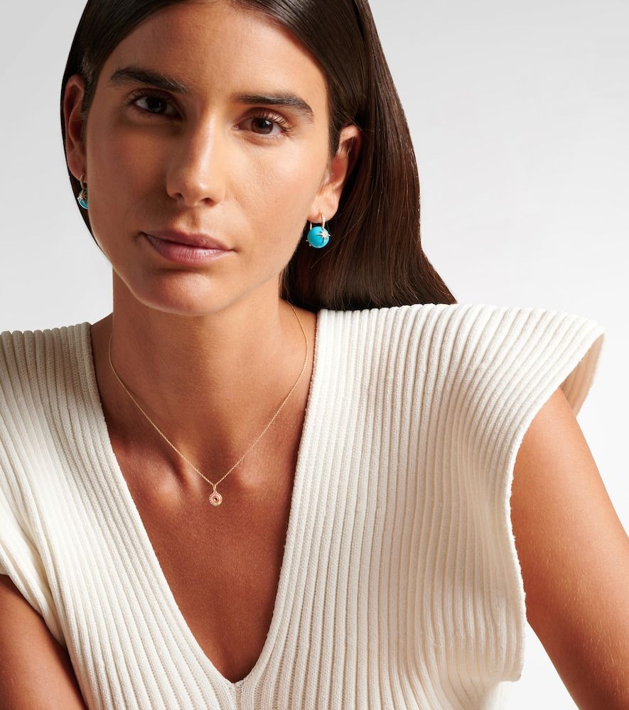 Collar Evil Eye de oro de 14 ct y diamantes - Sydney Evan - Modalova