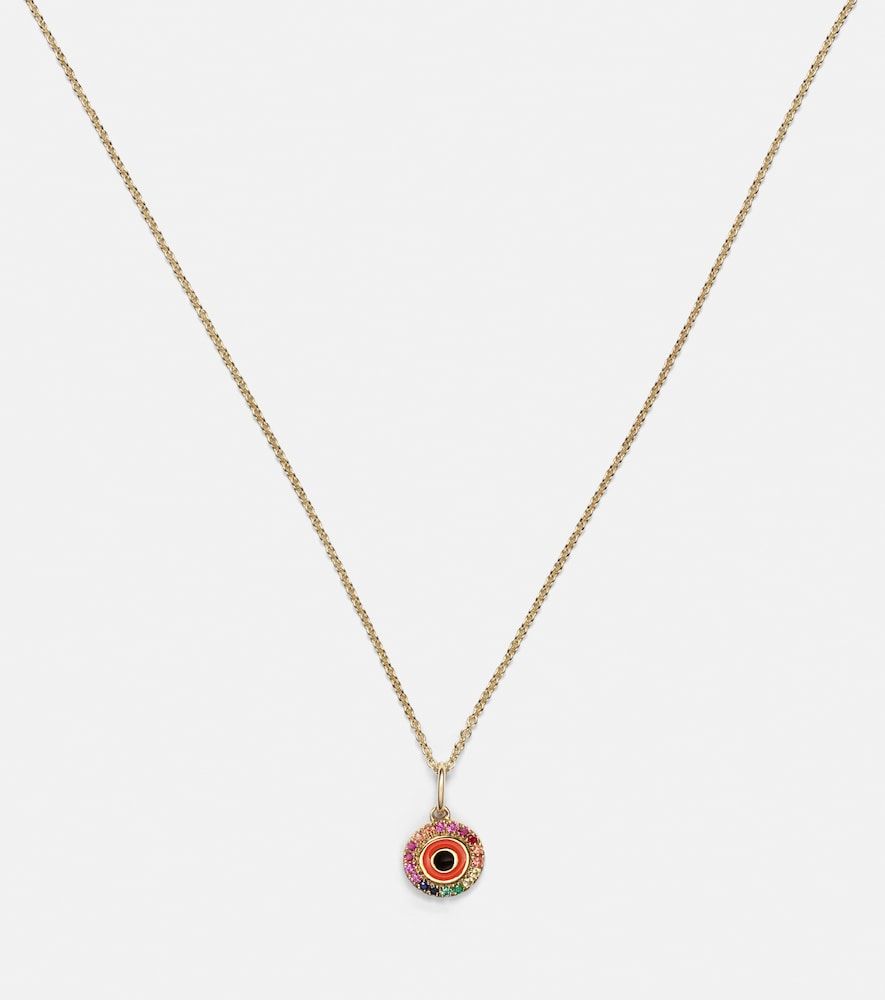 Collar Evil Eye de oro de 14 ct y diamantes - Sydney Evan - Modalova