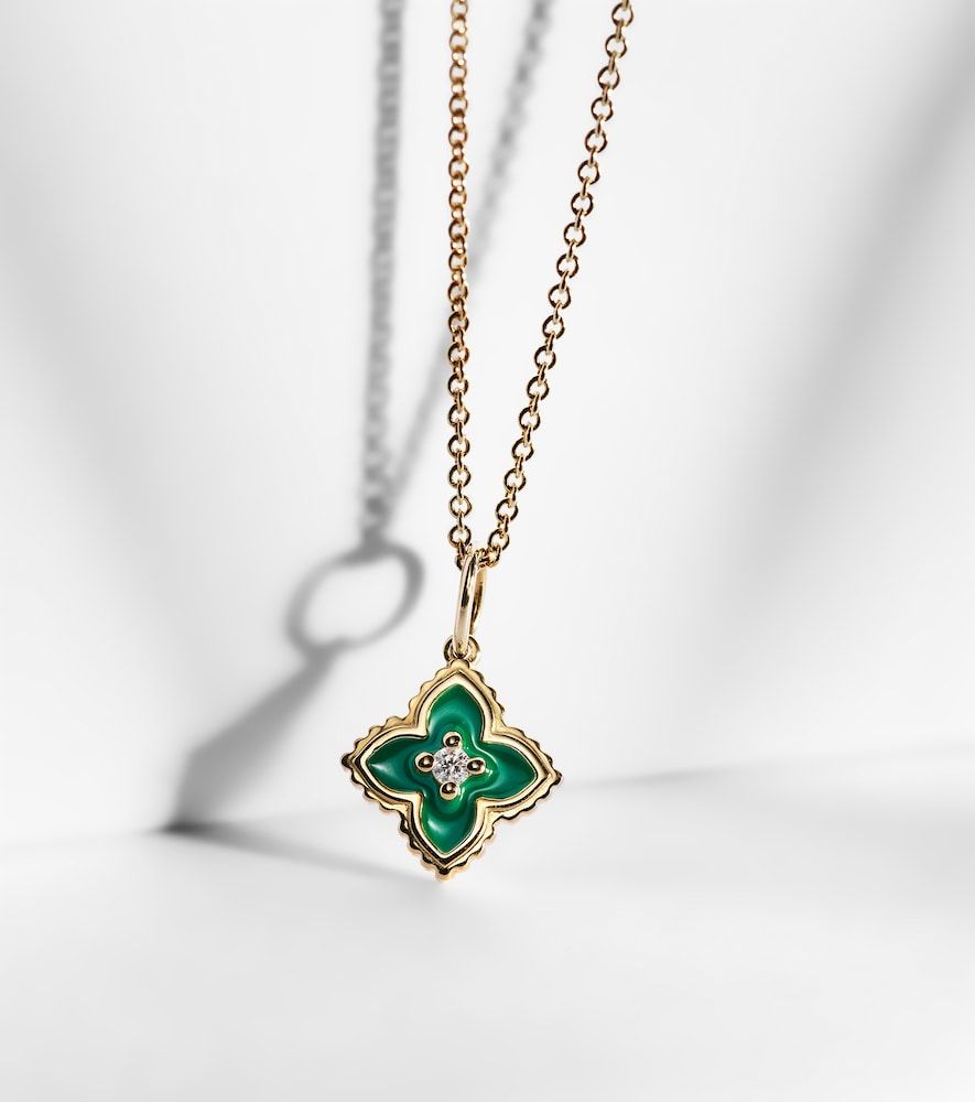 Collar Mini Moroccan en oro de 14 ct con esmalte y diamantes - Sydney Evan - Modalova