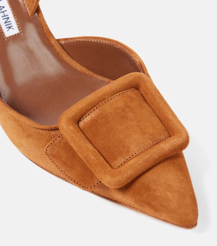 Slingback-Pumps Maysli 70 aus Veloursleder - Manolo Blahnik - Modalova