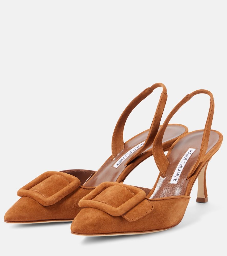 Slingback-Pumps Maysli 70 aus Veloursleder - Manolo Blahnik - Modalova