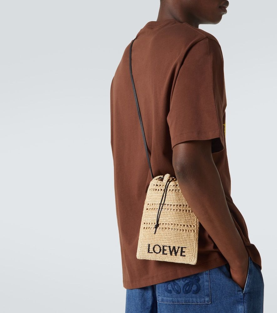 Paula's Ibiza - Borsa a tracolla in rafia con logo - Loewe - Modalova