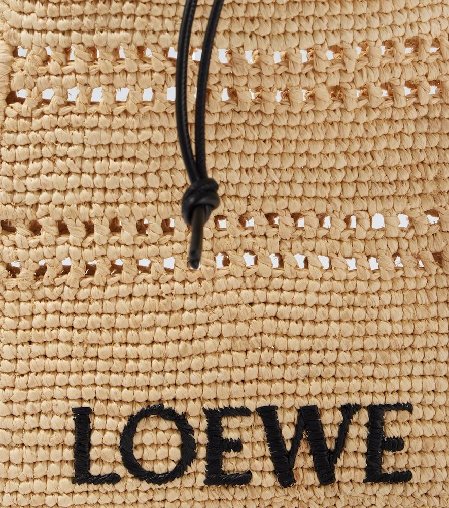Bolso al hombro de rafia con logo - Loewe - Modalova