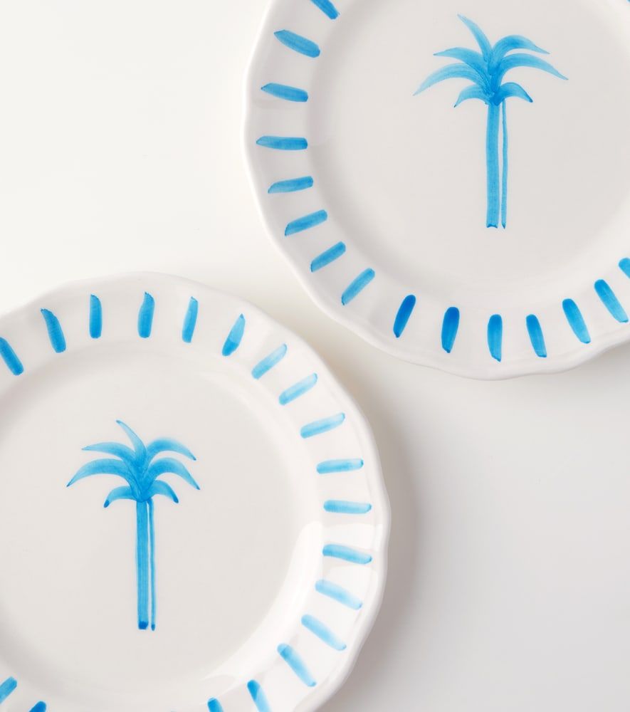 Set de 4 platos Palm de cerámica - Les-Ottomans - Modalova
